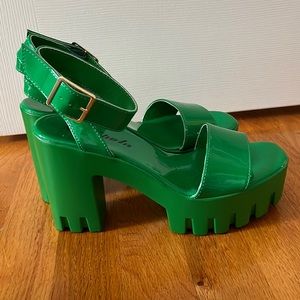 green high heels from shein